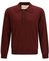 Valentino Garavani - Wool Polo With Vlogo Embroidery - Lyst