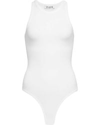Alaïa - Ribbed Tank Bodysuit - Lyst