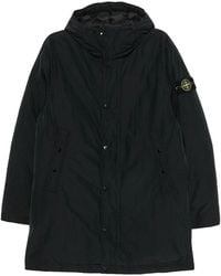 Stone Island - Parka Lungo Imbottito Con Antigoccia - Lyst
