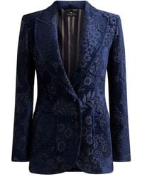 Etro - Floral Jacquard Blazer - Lyst
