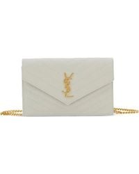 Saint Laurent - Cassandre Leather Wallet On Chain - Lyst
