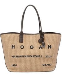 Hogan - Medium Rafia Tote - Lyst