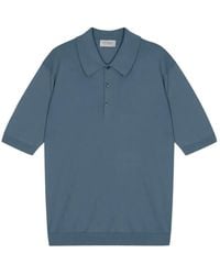 John Smedley - Isis Fine Knit Cotton Polo Shirt - Lyst