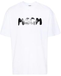 MSGM - T-Shirt Logo - Lyst