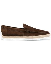 Tod's - Almond-toe Suede Loafers - Lyst
