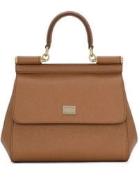 Dolce & Gabbana - Small Sicily Hand Bag In Dauphine Calf Leather - Lyst