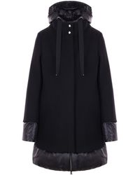 Herno - Flared Padded Wool Coat - Lyst