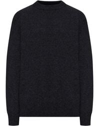 Roberto Collina - Contrasting Stitching Crewneck Wool Sweater - Lyst