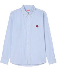 KENZO - 'Boke Flower' Embroidered Casual Shirt - Lyst