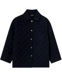A.P.C. - Georges Quilted Wool Jacket - Lyst