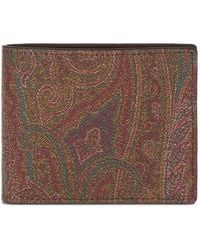 Etro - Paisley Jacquard Canvas Paisley Wallet With Printed Motifs - Lyst