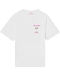 MC2 Saint Barth - T-shirt Emilie White With Bollicine Queen Embroidery A - Lyst