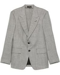 Tom Ford - Herringbone-Pattern Wool Blend Blazer - Lyst