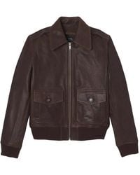 A.P.C. - Leather Blouson Jacket Gaelle - Lyst