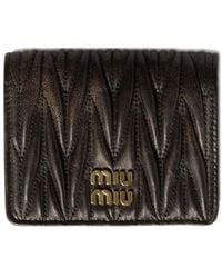 Miu Miu - Matelassé Leather Wallet - Lyst
