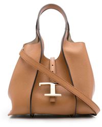 Tod's - T Timeless Mini Shopping Bag In Leather - Lyst