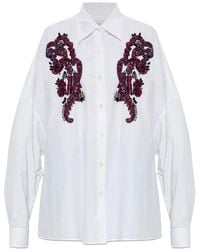 Dries Van Noten - Embroidered Cocoon Shirt - Lyst