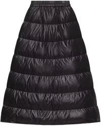Moncler - Gonna Midi Imbottita A Linea A - Lyst