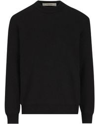 Golden Goose - Ribbed Regular Fit Sweater With Logo Patch On The Back - Lyst