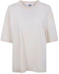 Golden Goose - Star/ Relaxed Fit T-Shirt/ Cotton Jersey/ Vintage Treatment/ Star Print - Lyst