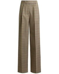 Etro - Stretch Wool Trousers With A Prince Of Wales Check Pattern - Lyst
