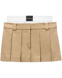 Alexander Wang - Chic Pleated Cotton Mini Skort - Lyst