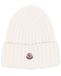 Moncler - Raffia Logo Beanie - Lyst