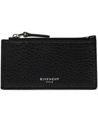 Givenchy - Grain Leather Card Holder With Zip - Lyst