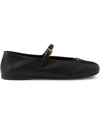 Prada - Suede Leather Ballets - Lyst