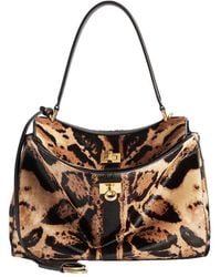 Balenciaga - Small Rodeo Bag In Leopard Print Pony-hair Effect Leather - Lyst
