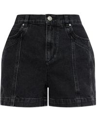 Isabel Marant - Joely Denim Panelled Shorts - Lyst