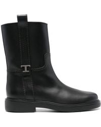 Tod's - Leather Ankle Boot - Lyst