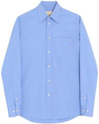 Valentino Garavani - Shirt In Light Cotton Oxford With Vgold - Lyst
