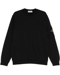 Stone Island - Regular Fit Crewneck Midweight Sweatshirt With Pocket - Lyst