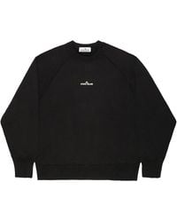 Stone Island - Crewneck Cotton Sweatshirt With "desert" Print - Lyst