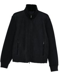 Giorgio Armani - High-Neck Bluson Jacket With Shearling Details Clothing - Lyst