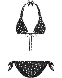 Dolce & Gabbana - Polka Dot Bikini Set - Lyst