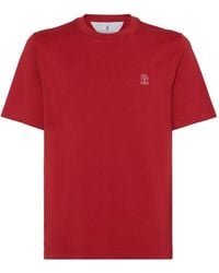 Brunello Cucinelli - Cotton-Jersey Logo T-Shirt - Lyst