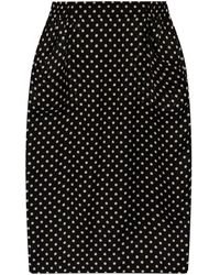 Saint Laurent - Pencil Skirt In Polka Dot - Lyst