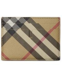 Burberry - Card Holder With Check Motif - Lyst