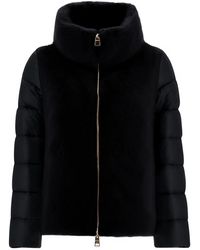 Herno - Faux Fur-Inserts Ultralight Padded Jacket Clothing - Lyst