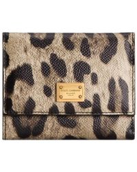 Dolce & Gabbana - Leopard Print Zip Around Wallet - Lyst