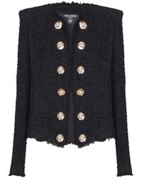 Balmain - Tweed Blazer - Lyst