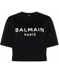 T-shirt bianca in cotone con logo Balmain rosa Bianco Donna | T-Shirt  Balmain ⋆ Adalberto Lombardo