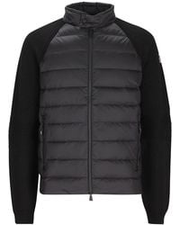 Moncler - "Grenoble" Cardigan Imbottito Con Zip - Lyst