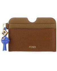Fendi - Ff Diamonds Leather Card Case - Lyst