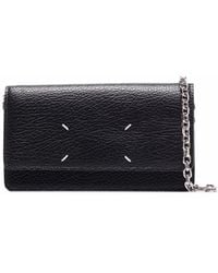 Maison Margiela - | Portafoglio in pelle di vitello con catena | unisex | NERO | UNI - Lyst