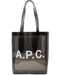 A.P.C. - Lou Transparent Tote Bags - Lyst