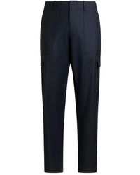 Etro - Wool Flannel Cargo Trousers - Lyst