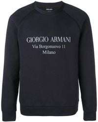 Giorgio Armani - Borgonuovo 11 Cotton Double Jersey Sweatshirt - Lyst